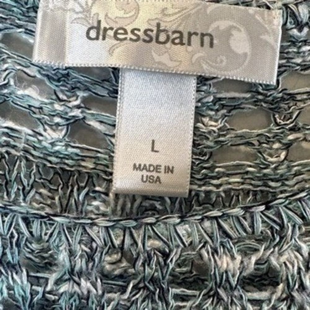 Dressbarn Dress barn Lightweight Poncho Knit Cottage Grandmacore Boho Large - Picture 6 of 6